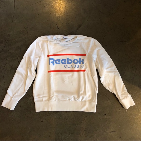 white reebok sweater